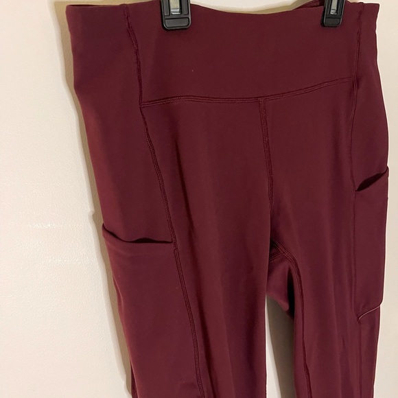 Lululemon Leggings, Wine, Size 6 - Picture 3 of 11